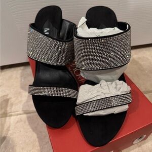 Sparkling Black Women's Sandals